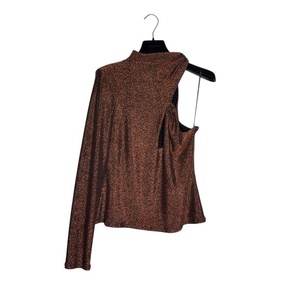Nicholas Metallic Oriana One Sleeve Top Size 10 AU 6 US - Picture 3 of 10